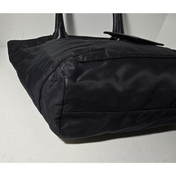 Marc Jacobs Womens Tote Bag Black Nylon Leather Pockets ID Tag Zip - Picture 7 of 12